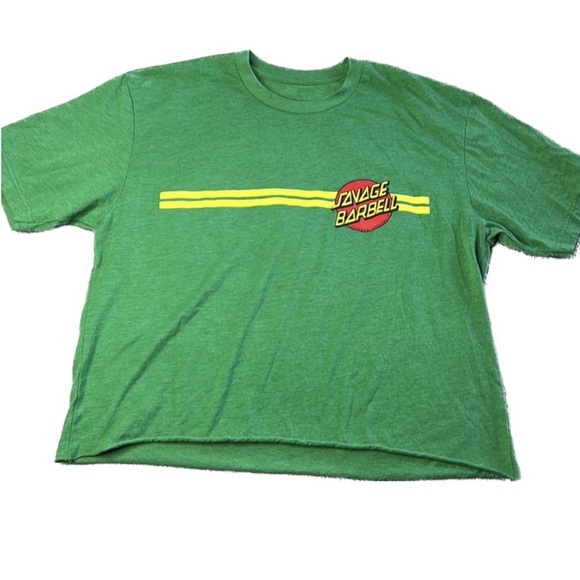 Savage Barbell Retro Savage T-Shirt Size Medium Altered - Picture 3 of 6